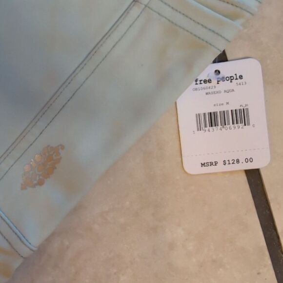 NWT Free People Keep It Up Leggings Light Blue Mint High-Waisted size M - Picture 4 of 11